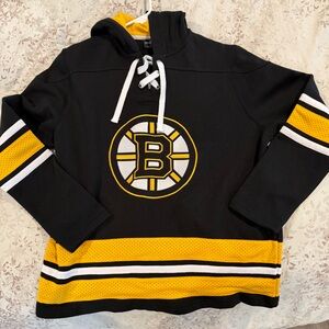 Colosseum Black and Gold Lace-Up Women's Hockey Pullover